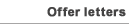 Offer letters