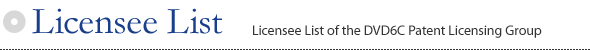 Licensee List